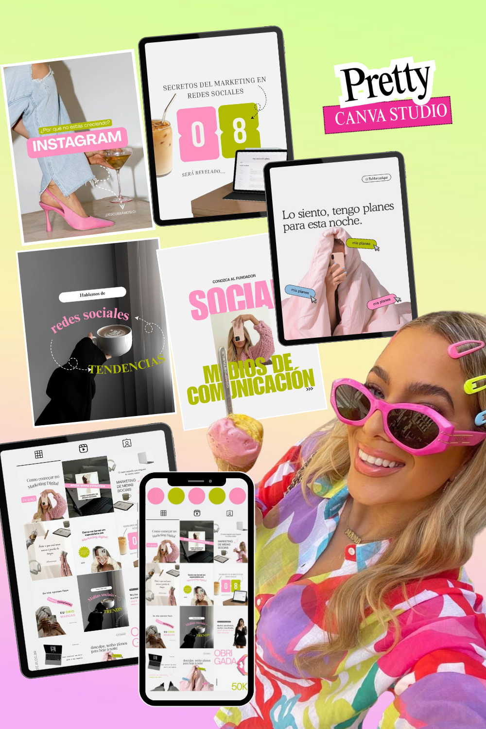 Plantillas Canva del pack Social Creator