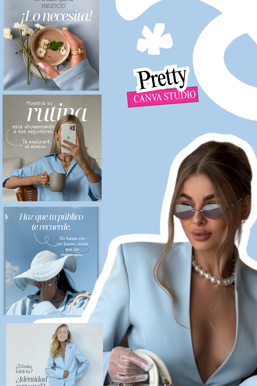 Plantillas Canva del pack Feed Sky Blue