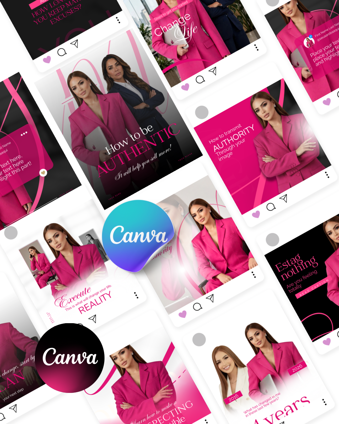 Vista previa de plantilla Pretty Canva